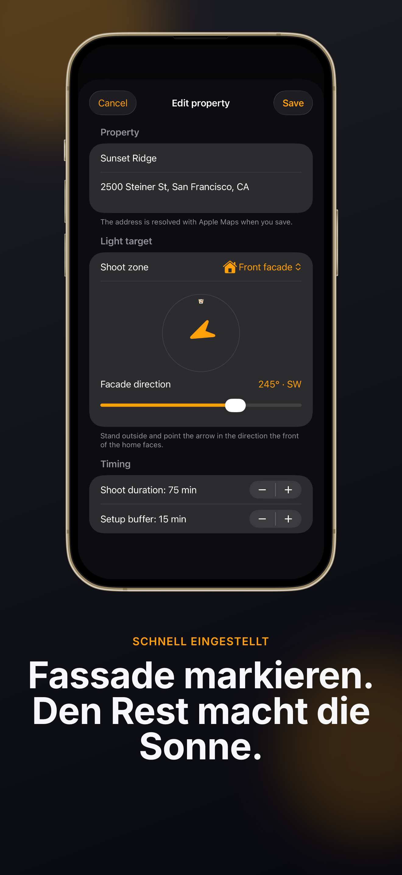 PropLight Immobilienfoto-Planer auf Ihrem iPhone — 02-device-top.png