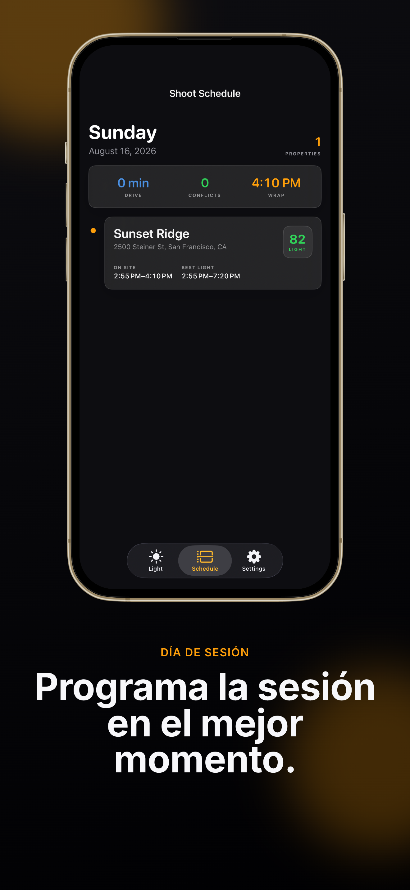 PropLight Planificador de fotografía inmobiliaria en su iPhone — 04-device-top.png