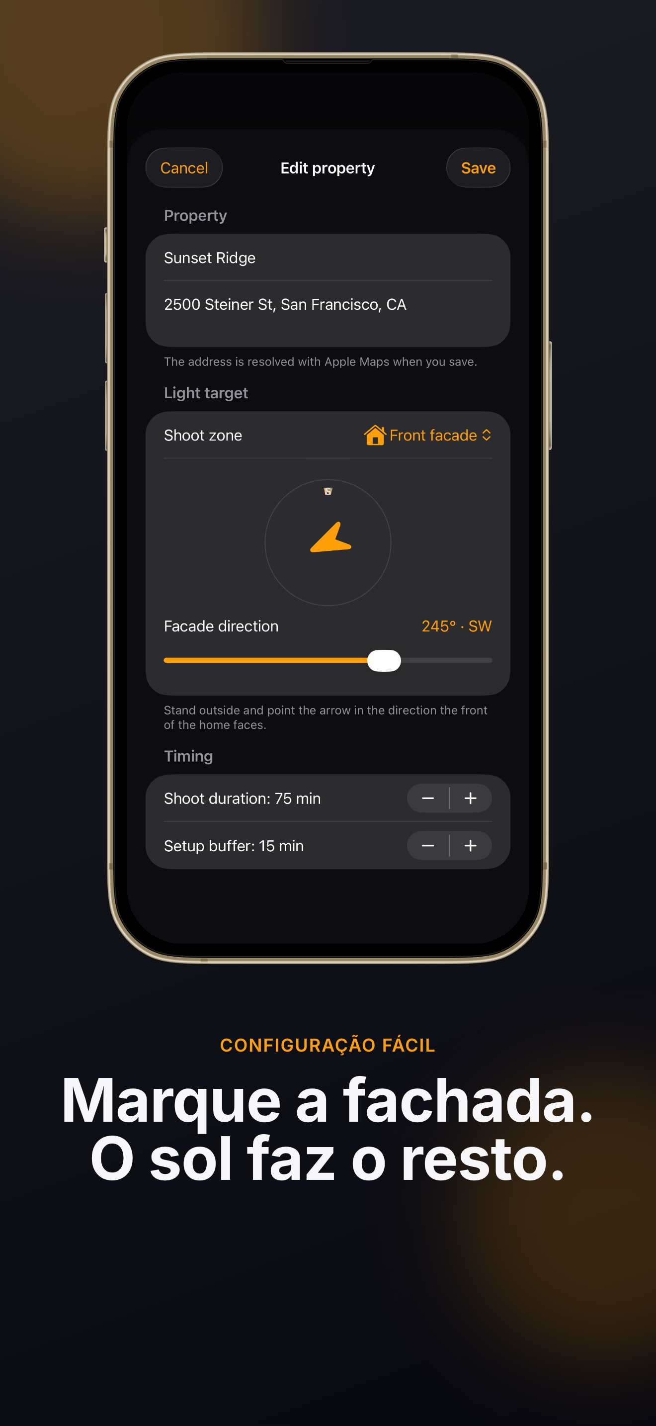 PropLight Planejador de Fotos Imobiliárias no seu iPhone — 02-device-top.png